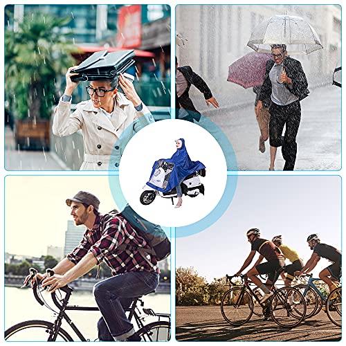 CJBIN Chubasquero Bicicleta, Poncho Impermeable para Bicicleta con Tapa Transparente, Chubasquero Ciclismo, Poncho de Lluvia Ciclismo, para Mochileros de Camping al Aire Libre