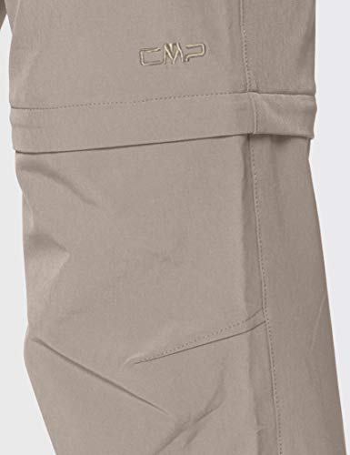 CMP - Pantalón para hombre (con cremallera para convertir en bermudas) beige marrón Talla:54