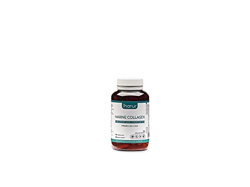 Colágeno Marino con Ácido Hialurónico + Co-Enzima Q10 – 110 cápsulas | Inatur | Vitaminas A B12 C D3 y E | Zinc | Suministro para 3 meses