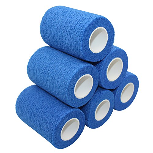 COMOmed Non-woven fabric self-adhesive Bandage venda cohesiva Mascota Vendaje Azul 7.5cmX4.5m 6 Volumen