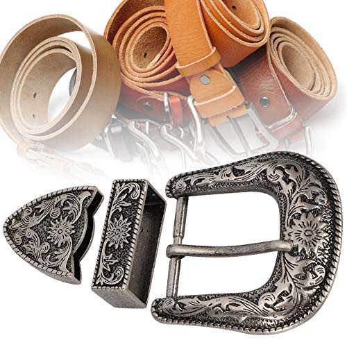 Conjunto de hebilla de cinturón de cintura Hebilla de aleación Hebilla de cinturón de cintura Metal Estilo vintage Fabricación de cuero Accesorios de silla de montar(Inner diameter 40mm)