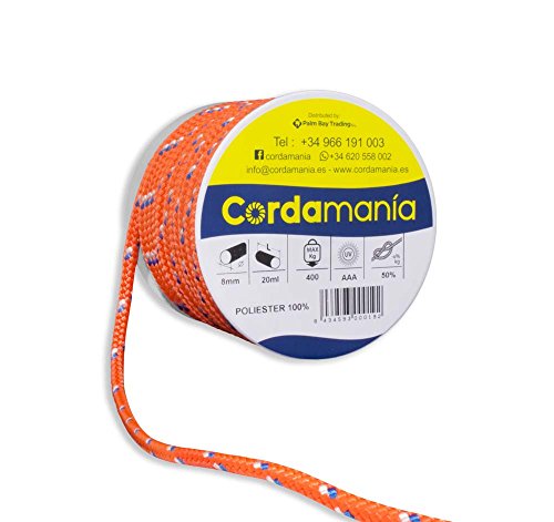 Cordamanía CMDE12CDGZ Cuerda, Naranja, 8 mm
