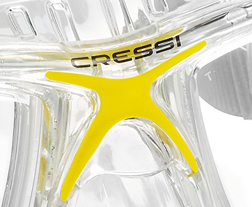 Cressi Nano Crystal Máscara, Unisex, Transparente/Amarillo