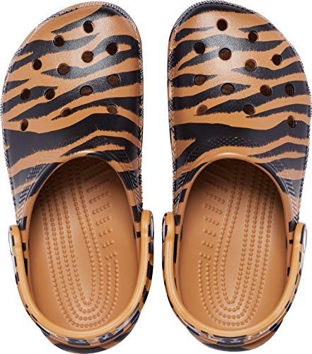 CROCS Shoes - Classic Animal Print Clog - Dark Gold Zebra Print, Tamaño:39/40 EU