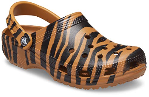 CROCS Shoes - Classic Animal Print Clog - Dark Gold Zebra Print, Tamaño:39/40 EU