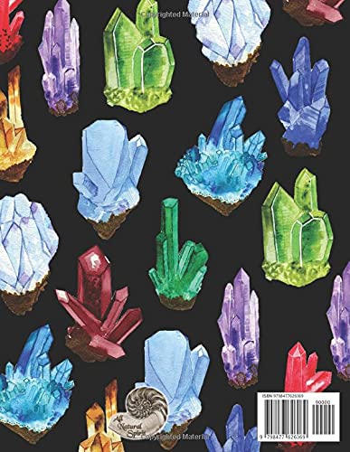 Crystal Watercolor Art Rainbow Pattern Notebook: Themed Composition College Wide Feint Ruled Journal with Crystal Line Art (Themed Art Notebooks: Crystals, Crystal Healing & Gem Therapy)