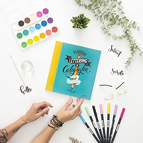Cuaderno de lettering y caligrafía creativa para principiantes: Guía para aprender a dibujar palabras con un boli y tu creatividad (Inspiración y creatividad)