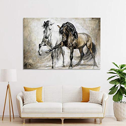 Cuadros Pinturas De Caballos Póster Pintura Decorativa Lienzo Arte de la Pared de la Sala de estar Carteles Pintura Dormitorio 40x60cm