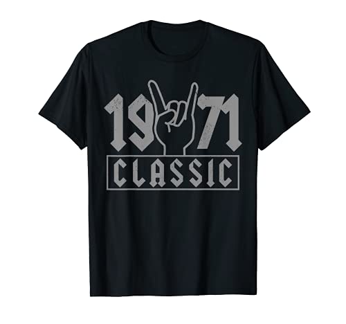 Cumpleaños 50 Regalo 1971 Classic Rock Música Rock n Roll Camiseta