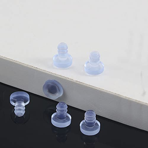 Cyleibe 100 topes de goma transparente para muebles, anticolisión, para puertas de armarios, cajones, mesas de cristal