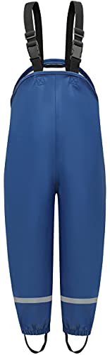 DAFENP Pantalon Impermeable para Niño Niña a Prueba de Viento Pantalón de Agua Trekking Prueba Sucia Pantalones de Barro Mono con Transpirable Forro Textil YK1335H-SkyBlue-116