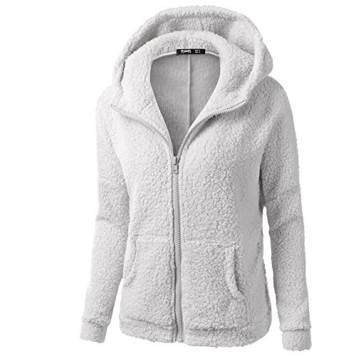 Dasongff Chaqueta caliente para mujer, talla grande, con cremallera y capucha de Molleton, color -Block abrigo de invierno cálido y cálido abrigo de invierno