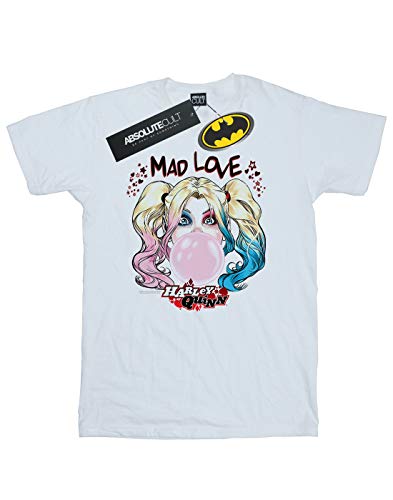 DC Comics Niñas Harley Quinn Mad Love Camiseta Blanco 9-11 Years