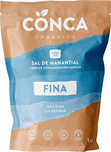 De la Conca - Saco sal BIO - Fina de manantial blanca plastic-free - 1kg