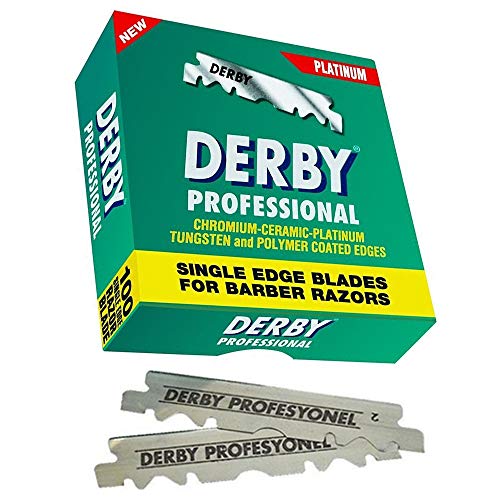 Derby E2 - Pack de 100 cuchillas para hoja de barbero