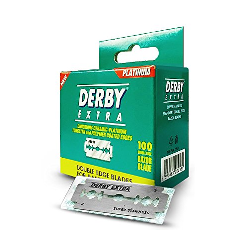 Derby Extra - Cuchillas de afeitar de doble filo de seguridad – Paquete de 100 hojas