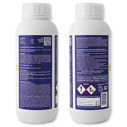 Desinfectante Superficies con Limon en Pack 2 de 2L Total – Zotal Zero | Limpiador Multiusos de Uso Industrial, Doméstico | Elimina Olores Desagradables y Limpia en Profundidad | Fuerte Microbicida