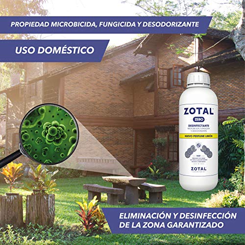 Desinfectante Superficies con Limon en Pack 2 de 2L Total – Zotal Zero | Limpiador Multiusos de Uso Industrial, Doméstico | Elimina Olores Desagradables y Limpia en Profundidad | Fuerte Microbicida