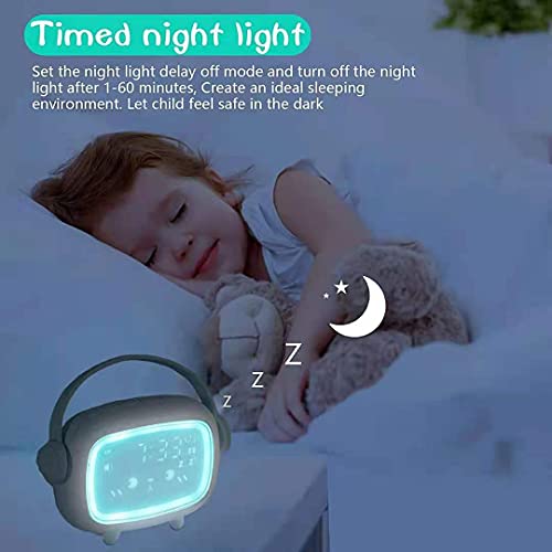 Despertador Infantil,Reloj Despertador niños Digital con Luz,Control de Voz Reloj Despertador con Repetición para niños y niñas,Buen Regalo para Niños