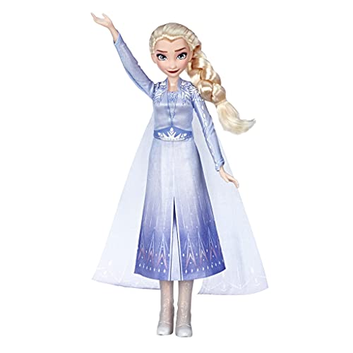 Disney Frozen - Elsa Cantante - Muñeca Que Canta; Lleva un Vestido Azul Inspirado en Frozen 2 Juguete para niños y niñas de 3 años en adelante
