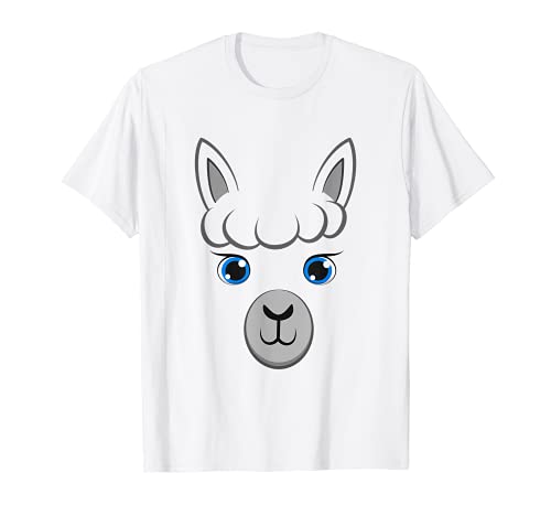 Divertido lindo lindo alpaca animal cara perezoso traje Camiseta