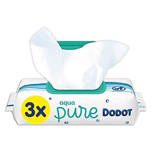 Dodot Aqua Pure - Toallitas, 3 paquetes, 144 toallitas