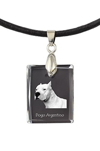 Dogo Argentino, Collar de Cristal para Perro, Colgante, Regalo excepcional, Colección