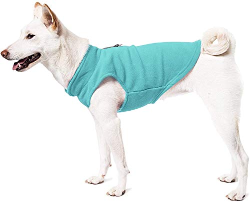 Dogs Jumpers - Sudadera para perro, chaleco de forro polar suave, chaqueta para clima frío con correa para perros pequeños medianos (mediano), color verde