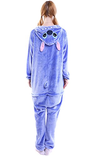Dolamen Adulto Unisexo Onesies Kigurumi Pijamas, Mujer Hombres Traje Disfraz Animal Pyjamas, Ropa de Dormir Halloween Cosplay Navidad Animales de Vestuario (X-Large (68.8"-72.8"),)