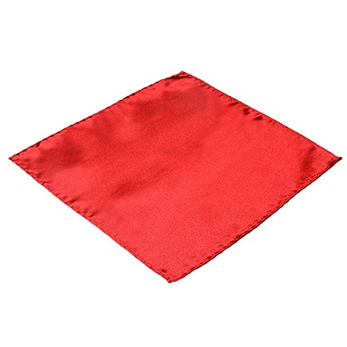DonDon Set de tres piezas Caballero Faja de esmoquin Pajarita Pañuelo de bolsillo Color a juego Espléndido para ceremonias y ocasiones especiales - Rojo