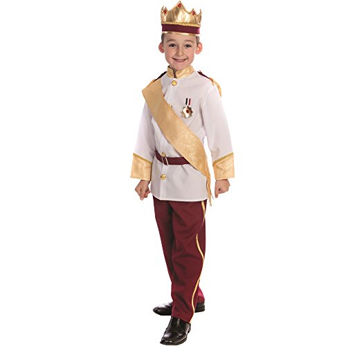 Dress Up America - Disfraz de príncipe Real para niños, Multicolor, Talla M, 8-10 años (839-M)