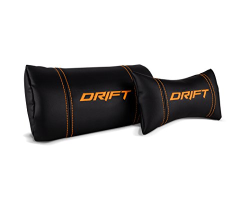 Drift DR300BO - Silla Gaming profesional, polipiel, reposabrazos 3D, piston clase 4, asiento basculante, altura regulable, respaldo reclinable, cojines lumbar y cervical, color negro/naranja