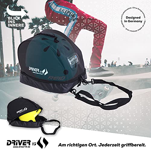 Driver13 ® Bolsa para Casco IR en Bicicleta Casco de esquí con Gafas Negro
