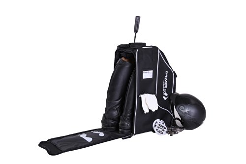 Driver13 ® mochila para botas de montar mochila deluxe con compartimento para casco para botas botas de montar negro