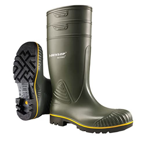Dunlop B440631 ACIFORT KNIE - botas de goma sin forro con caña alta de goma Unisex adulto, color verde, talla 42
