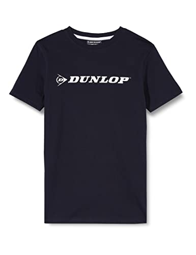 Dunlop Sports Essentials Kids Promo tee Camisa de Tenis, Azul Marino, 140 Unisex niños