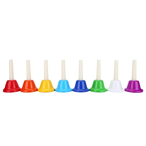 Eatbuy Handbells Hand 8-Note Colorful Metal Hand Bells Set de Campanas de Mano Instrumento Musical de Juguete para niños Niños