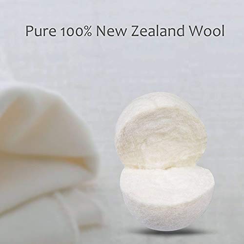 Echoss Bolas Lana secadora Pura Lana de Oveja Orgánico Natural de Nueva Zelanda Bolas de Secado Reutilizables para Lavandería Suavizante de Telas Anti- Estáticas(7cm Diámetro, Paquete de 6)