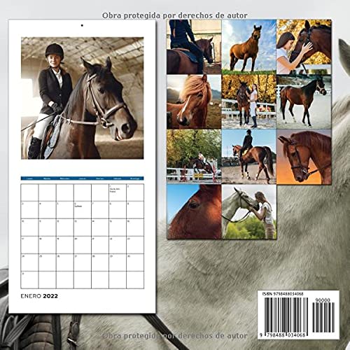 Ecuestre calendario 2022: Calendario de caballos 2022, regalo original