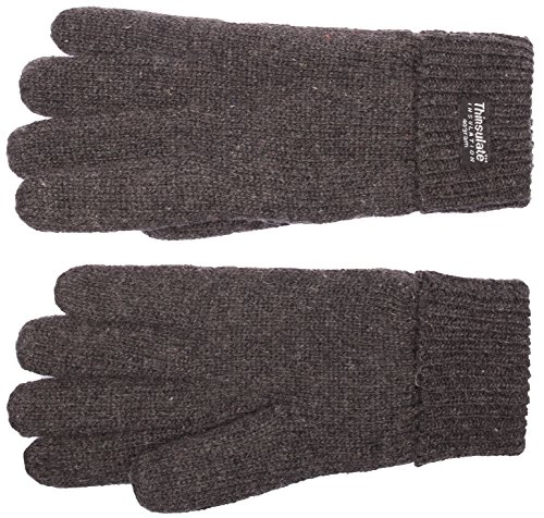 EEM guantes de punto para mujer JETTE con forro Thinsulate, material de punto hecho de 100% lana; antracite, S/M