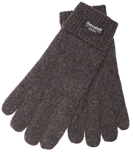 EEM guantes de punto para mujer JETTE con forro Thinsulate, material de punto hecho de 100% lana; antracite, S/M