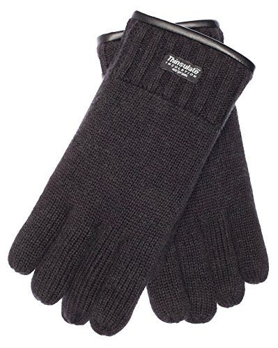 EEM guantes FYNN para hombre de lana suave con forro térmico Thinsulate; negro, L/XL