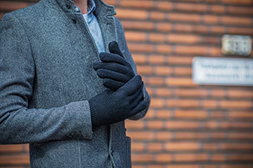 EEM guantes LASSE para hombre de lana suave con forro térmico Thinsulate; negro, L/XL
