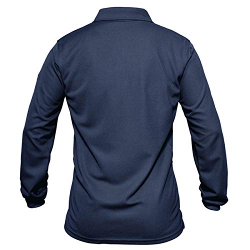 EKLENTSON Hombre Camisas - Polos de Golf de Manga Larga Casuales y Ligeros Camisas de Deporte Militar Azul Marino-Cremallera Talla 3XL