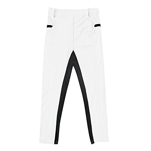 Ekrfxh Mallas de equitación para mujer, cintura alta, pantalones ecuestres, pantalones de jodhpurs/jodphurs, C-blanco, S