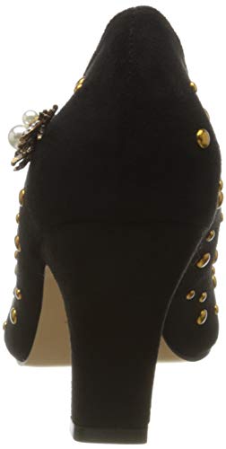 El Caballo Alanís, Zapato de tacón Mujer, Negro, 38 EU