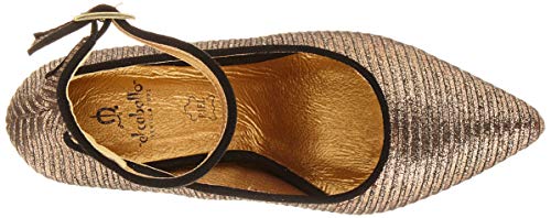 El Caballo Lebrija, Zapato de tacón Mujer, Bronce, 38 EU