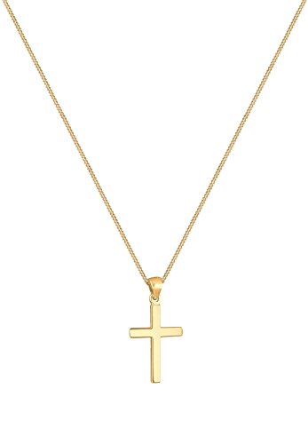 Elli Collares Damas Básico Colgante cruz religioso en plata de ley 925