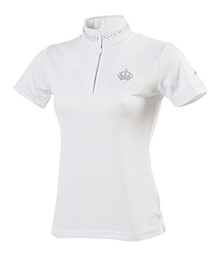 Equi-Theme/Equit'm 987011112 Couronne Short Sleeve Camisa de Polo, Infantil, Color Blanco y Plateado, Talla única