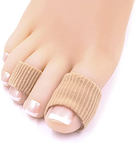 Ergofoot - Manguitos tubulares cerrados y abiertos para dedos de los pies, 6 piezas, protectores para evitar rozaduras, callos, juanetes, ampollas etc.